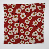 Retro Daisy Floral Scarf – Red & Cream | Downeast