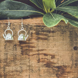 Adorable Silver Tea Kettle Earrings – Whimsical Tea Lover Jewelry
