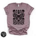Black Butterfly Moth Fall Tee | Gothic Autumn Graphic T-Shirt