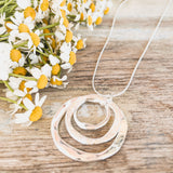 Beautiful Boho Silver Pendant Necklace