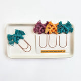 3-Pack Mini Macrame Bookmarks – Handmade Boho Fiber Art for Book Lovers