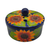 Talavera Tortilla Warmer | Handmade Sunflower Mexican Pottery