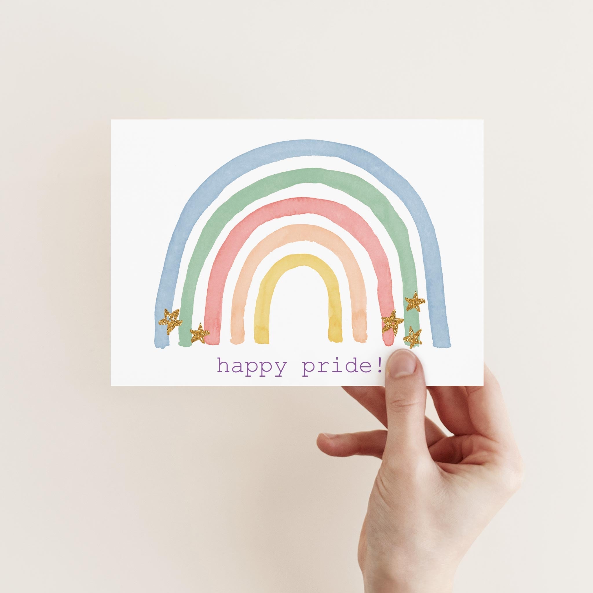 Happy Pride Pastel Rainbow Postcards, Set of 32