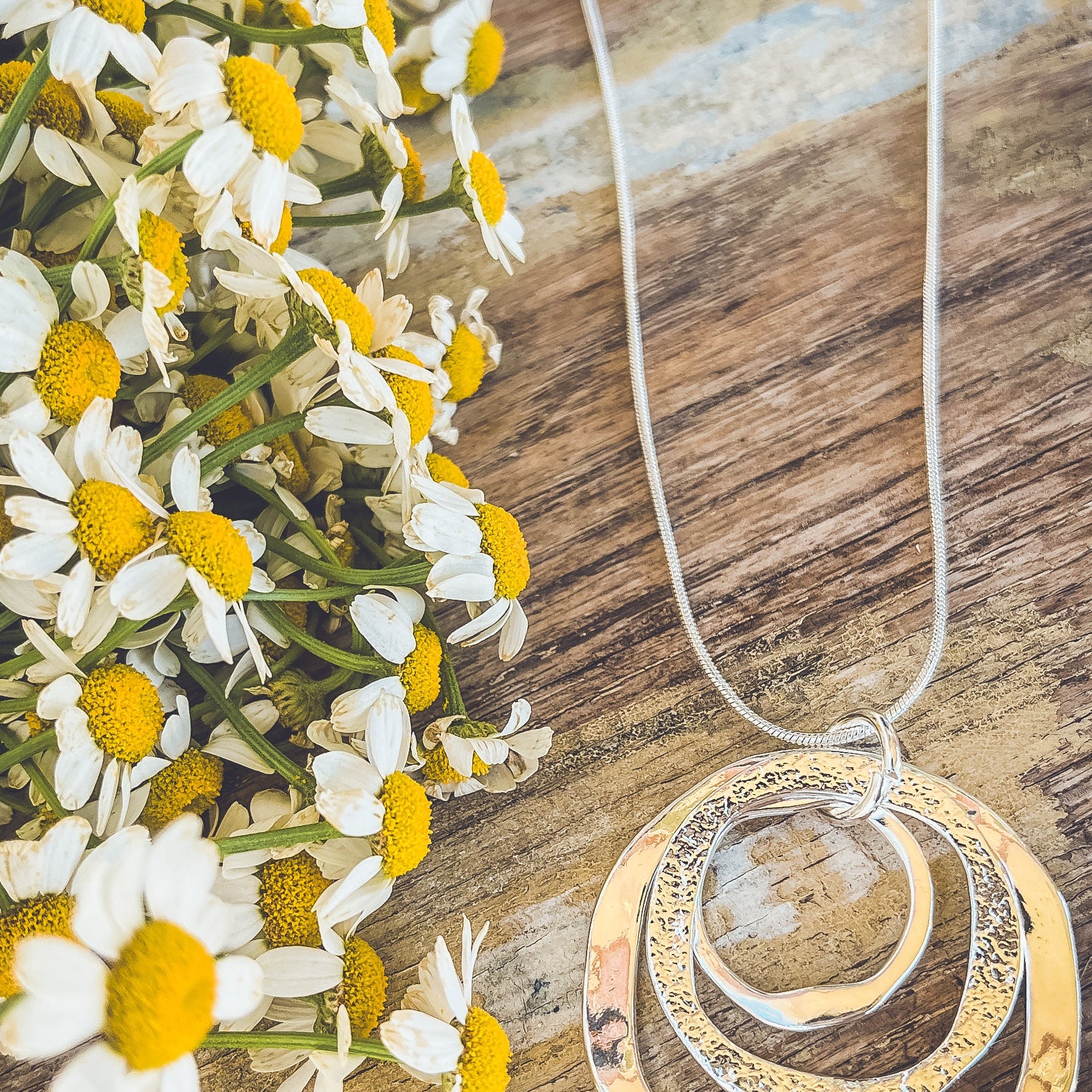 Beautiful Boho Silver Pendant Necklace