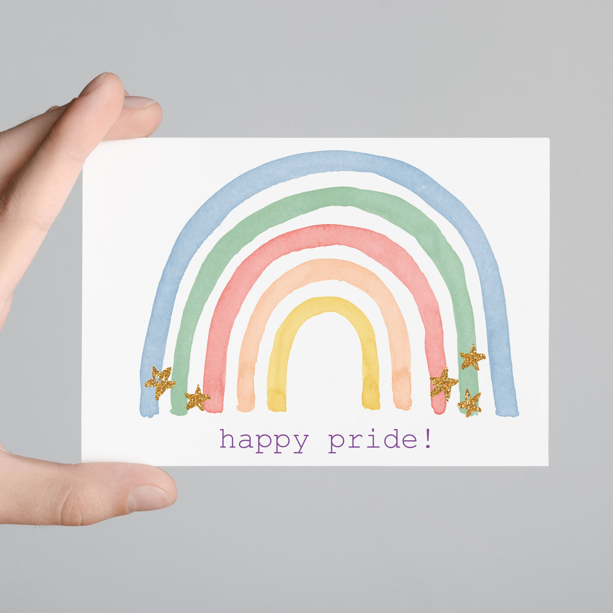 Happy Pride Pastel Rainbow Postcards, Set of 32