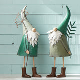 Whimsical Iron Garden Gnomes with Flowers | Set of 2