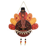 Thankful Turkey Wooden Thanksgiving Door Hanger