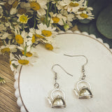 Adorable Silver Tea Kettle Earrings – Whimsical Tea Lover Jewelry