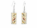 Beautiful Glass-Like Folk Bird Earrings
