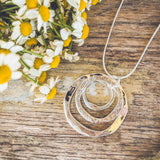 Beautiful Boho Silver Pendant Necklace
