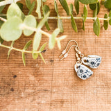 Bluebell Floral Teacup Drop Earrings