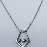 Stainless Steel Gold or Silver Mountain Peak Necklace