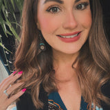 Copper Sunset Boho Teardrop Earrings – Colorful Beaded Accents