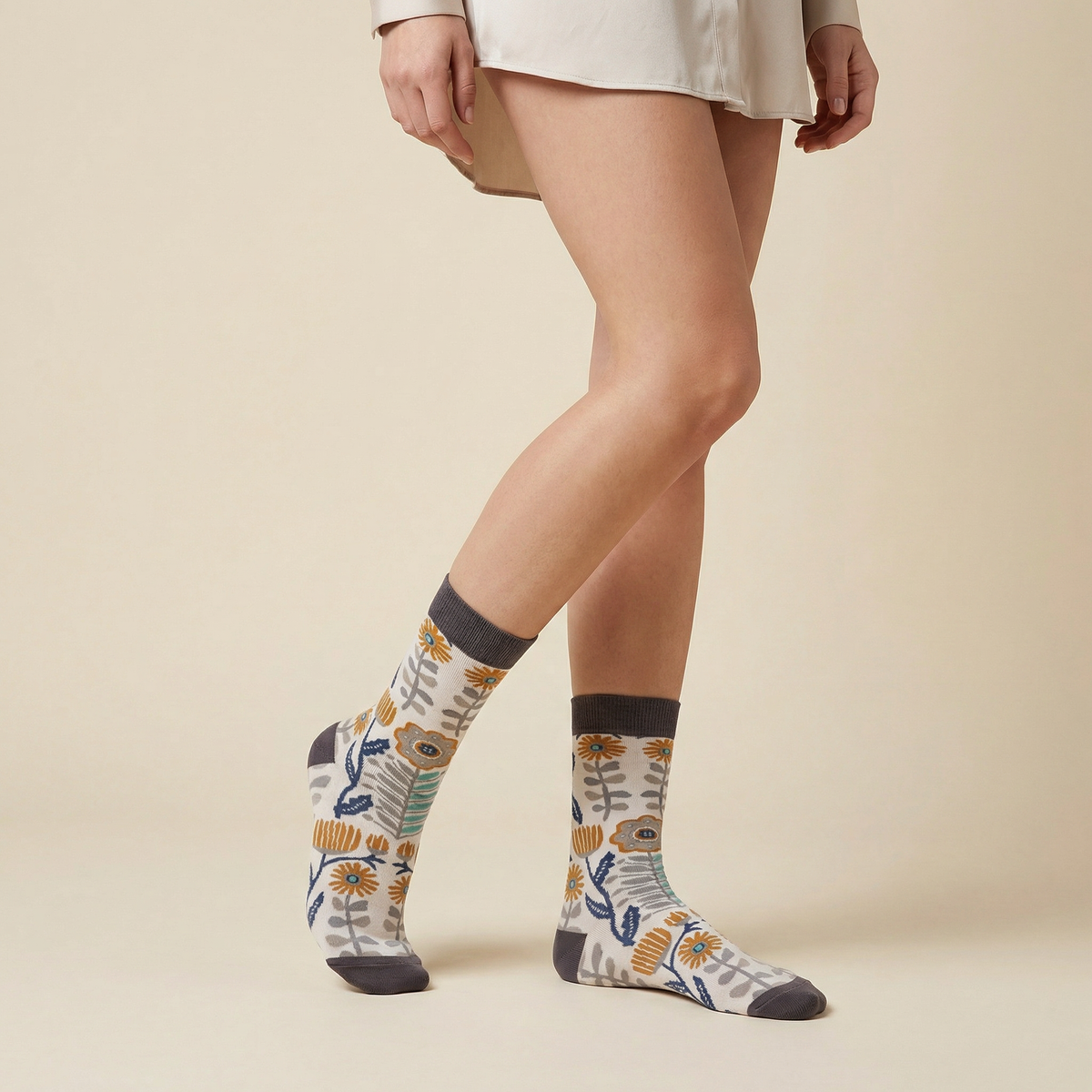 Folk Art Socks and Notebook Bundle