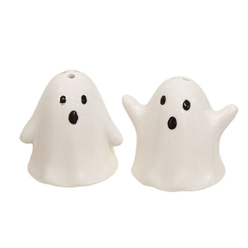 Spooky Cute Ceramic Ghost Salt & Pepper Shakers | Set of 2