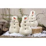 Set of 3 Little Snowmen | Rustic Farmhouse Winter Decor