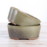 Willow Bonsai Ceramics Oval A Bonsai Pot 6 Inch – Straight‑Sided Oval Ceramic Bonsai & Succulent Planter, High‑Fired Frost‑Proof Stoneware with Drainage & Wiring Holes, Handmade in USA (Copenhagen)
