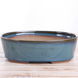 Willow Bonsai Ceramics Oval A Bonsai Pot 8 Inch – Straight‑Sided Oval Ceramic Bonsai & Succulent Planter, High‑Fired Frost‑Proof Stoneware with Drainage & Wiring Holes, Handmade in USA (Peacock 2025)
