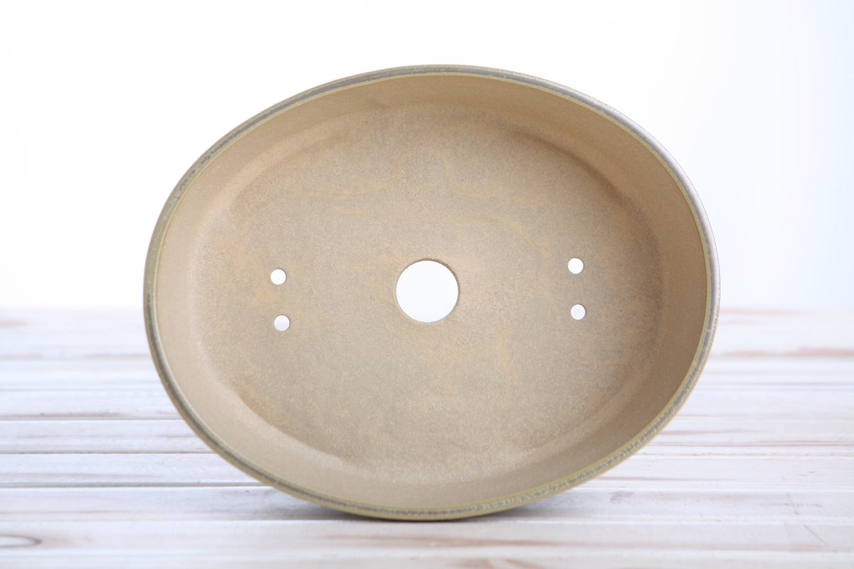 Willow Bonsai Ceramics Oval A Bonsai Pot 8 Inch – Straight‑Sided Oval Ceramic Bonsai & Succulent Planter, High‑Fired Frost‑Proof Stoneware with Drainage & Wiring Holes, Handmade in USA (Copenhagen)