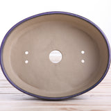 Willow Bonsai Ceramics Oval A Bonsai Pot 8 Inch – Straight‑Sided Oval Ceramic Bonsai & Succulent Planter, High‑Fired Frost‑Proof Stoneware with Drainage & Wiring Holes, Handmade in USA (Purple)
