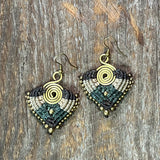 Thai Infinity Handcrafted Beaded Spiral Earrings