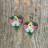 Thai Infinity Handcrafted Beaded Spiral Earrings