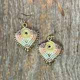Thai Infinity Handcrafted Beaded Spiral Earrings
