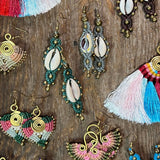 Thai Infinity Handcrafted Beaded Spiral Earrings