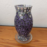 Purple Mosaic Vase from Unknown -  Home Decor (Glass, Grout Vase, Bohemian, Eclectic, Purple, Iridescent)