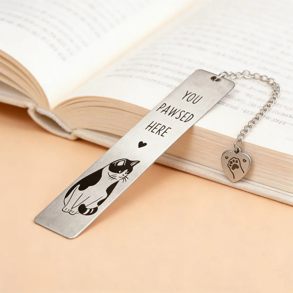 1pc Cat Bookmark, Cute Book Lover Gifts Kitten Pet Book Marker Kawaii Animal Page Markers Funny Reading Accessories for Women