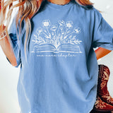One More Chapter Floral Book Graphic Tee – Comfort Colors T-Shirt