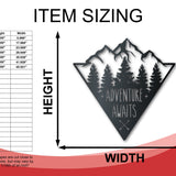 Adventure Mountains Metal Wall Art