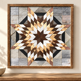 Amish Handmade Barn Quilt Wall Art – Reclaimed Barn Wood – 20.75” x 20.75”
