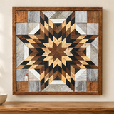 Amish Handmade Barn Quilt Wall Art – Reclaimed Barn Wood – 20.75” x 20.75”