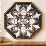 Amish Handmade Barn Quilt Wall Art – Reclaimed Barn Wood – 20.75” x 20.75”