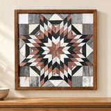 Amish Handmade Barn Quilt Wall Art – Reclaimed Barn Wood – 20.75” x 20.75”