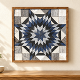 Amish Handmade Barn Quilt Wall Art – Reclaimed Barn Wood – 20.75” x 20.75”