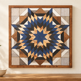 Amish Handmade Barn Quilt Wall Art – Reclaimed Barn Wood – 20.75” x 20.75”