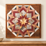 Amish Handmade Barn Quilt Wall Art – Reclaimed Barn Wood – 20.75” x 20.75”