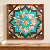 Amish Handmade Barn Quilt Wall Art – Reclaimed Barn Wood – 20.75” x 20.75”
