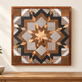 Amish Handmade Barn Quilt Wall Art – Reclaimed Barn Wood – 20.75” x 20.75”