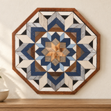 Amish Handmade Barn Quilt Wall Art – Reclaimed Barn Wood – 20.75” x 20.75”