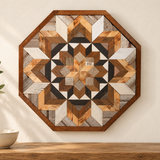 Amish Handmade Barn Quilt Wall Art – Reclaimed Barn Wood – 20.75” x 20.75”