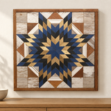 Amish Handmade Barn Quilt Wall Art – Reclaimed Barn Wood – 20.75” x 20.75”