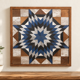 Amish Handmade Barn Quilt Wall Art – Reclaimed Barn Wood – 20.75” x 20.75”