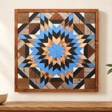 Amish Handmade Barn Quilt Wall Art – Reclaimed Barn Wood – 20.75” x 20.75”