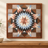 Amish Handmade Barn Quilt Wall Art – Reclaimed Barn Wood – 20.75” x 20.75”