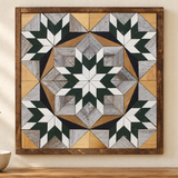 Amish Handmade Barn Quilt Wall Art – Reclaimed Barn Wood – 20.75” x 20.75”