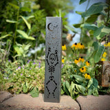 Dancing Bones Solar Skeleton Lights | Rustic Steel Halloween Luminaries