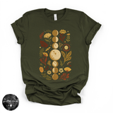 Fall Moon Phases Tee | Celestial Autumn Graphic T-Shirt
